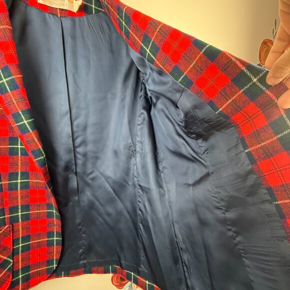 Pendleton Plaid Wool Blazer & Skirt Set - Size - 12 - Picture 8 of 12